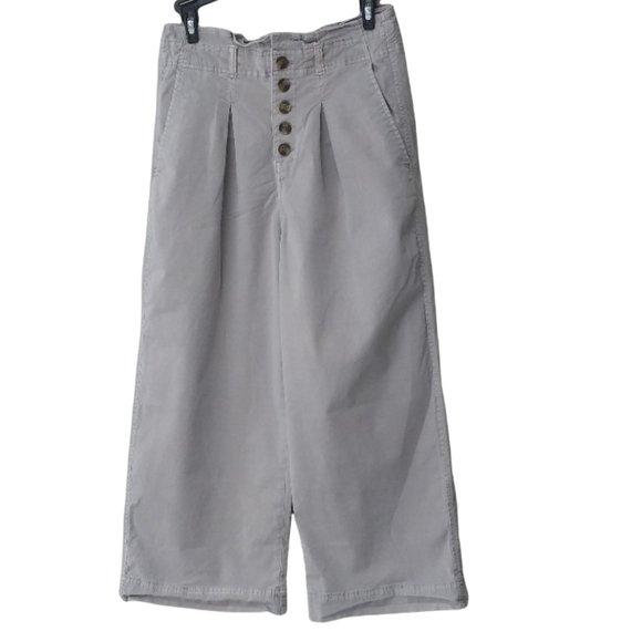 American Eagle Outfitters Pants - American Eagle Paperbag Culotte Pants - Sz 6 short - Super Stretch - Gray -